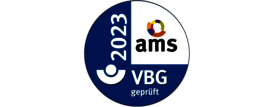 VBG geprüft 2020 (ams) Siegel: VBG geprüft 2020 (ams)