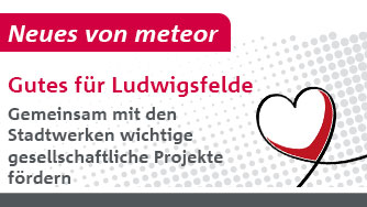 Bild mit Text: Gutes für Ludwigsfelde: Gemeinsam mit den Stadtwerken wichtige gesellschaftliche Projekte fördern